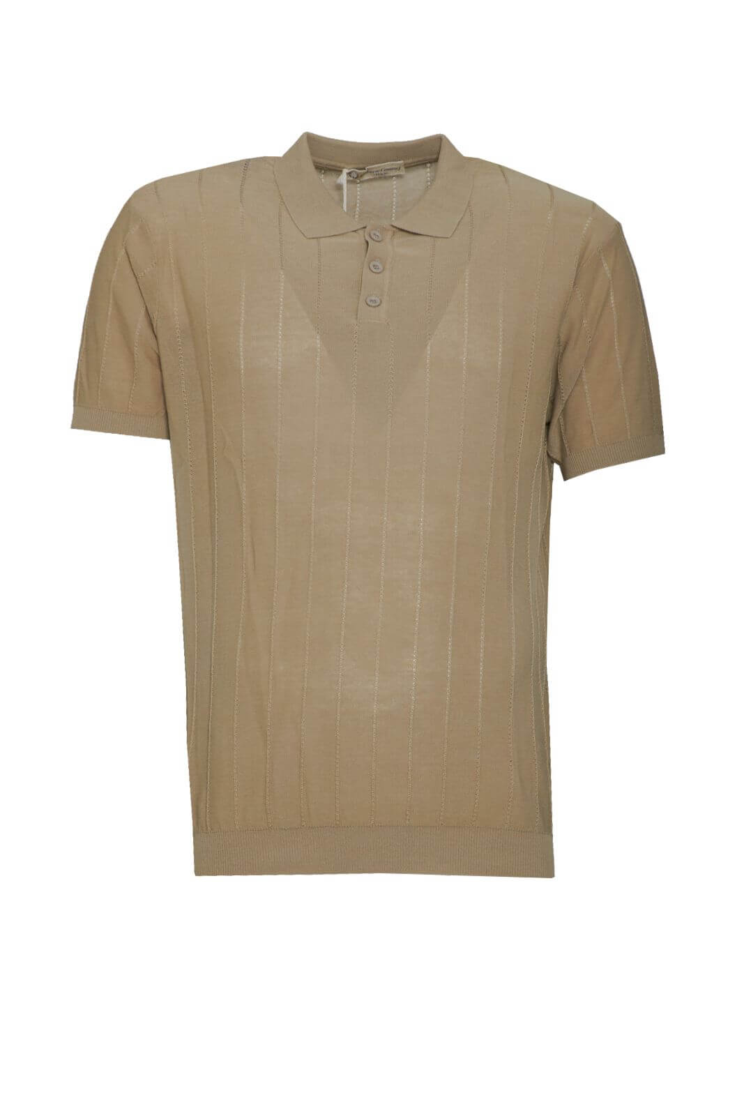Cashmere Company men's polo in yarn