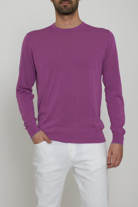 Cashmere Company men's sweater with elbow patches