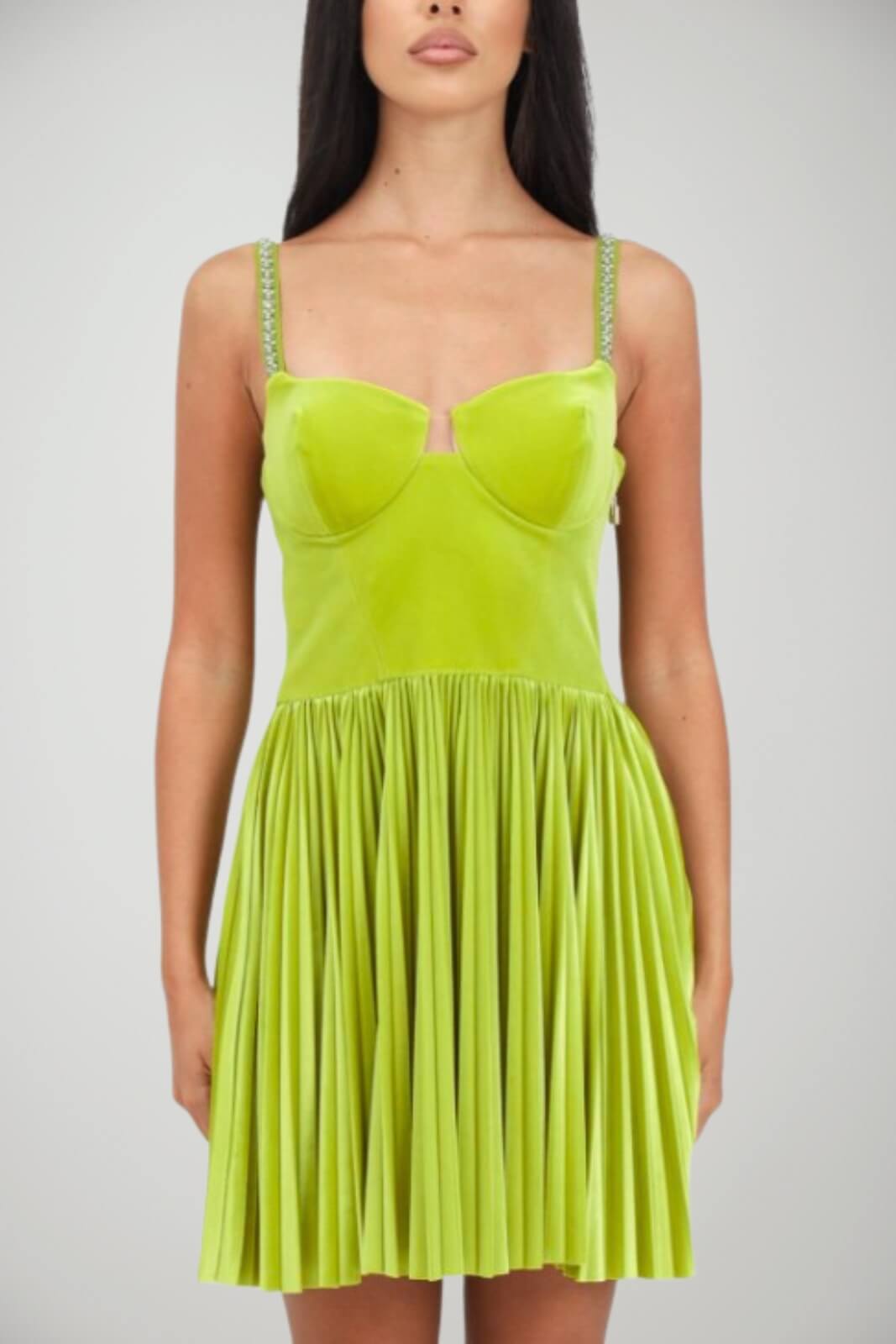 Elisabetta Franchi abito velluto fronte 1