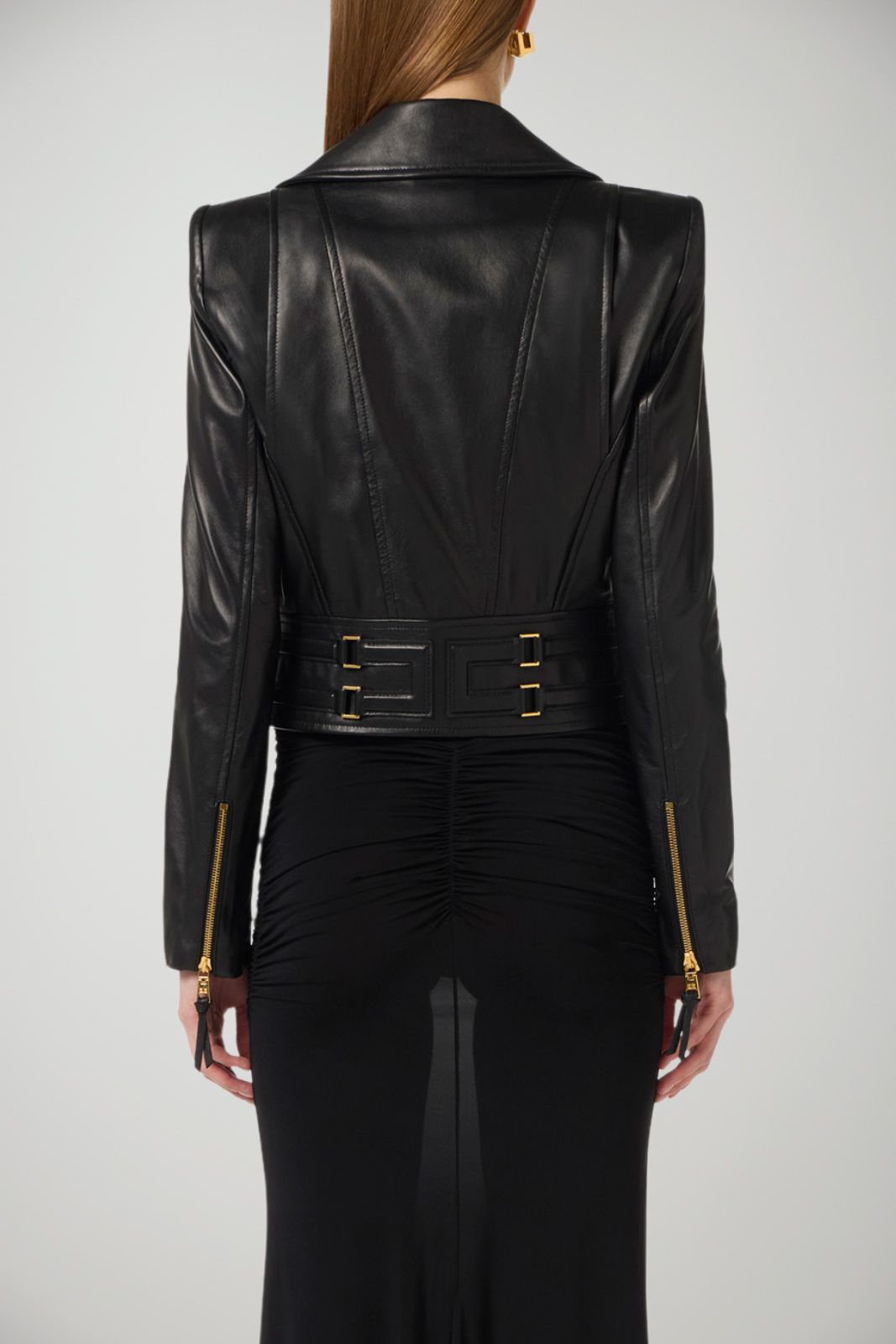 Elisabetta Franchi Biker Donna in pelle con rever