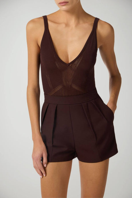 Elisabetta Franchi Body Donna traforato in maglia