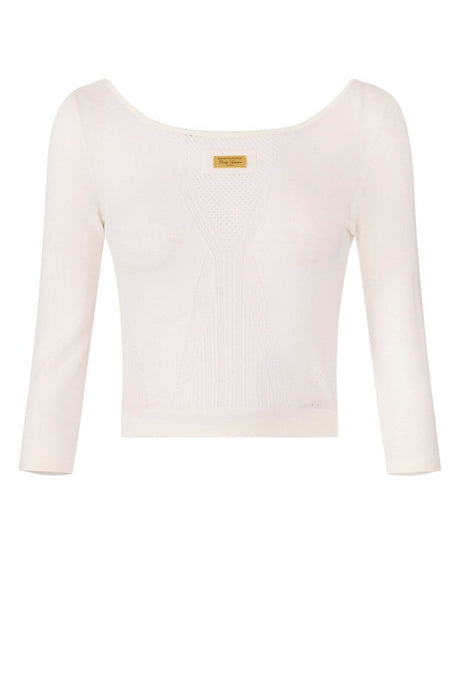 Elisabetta Franchi Maglia Donna traforata con maniche a 3/4