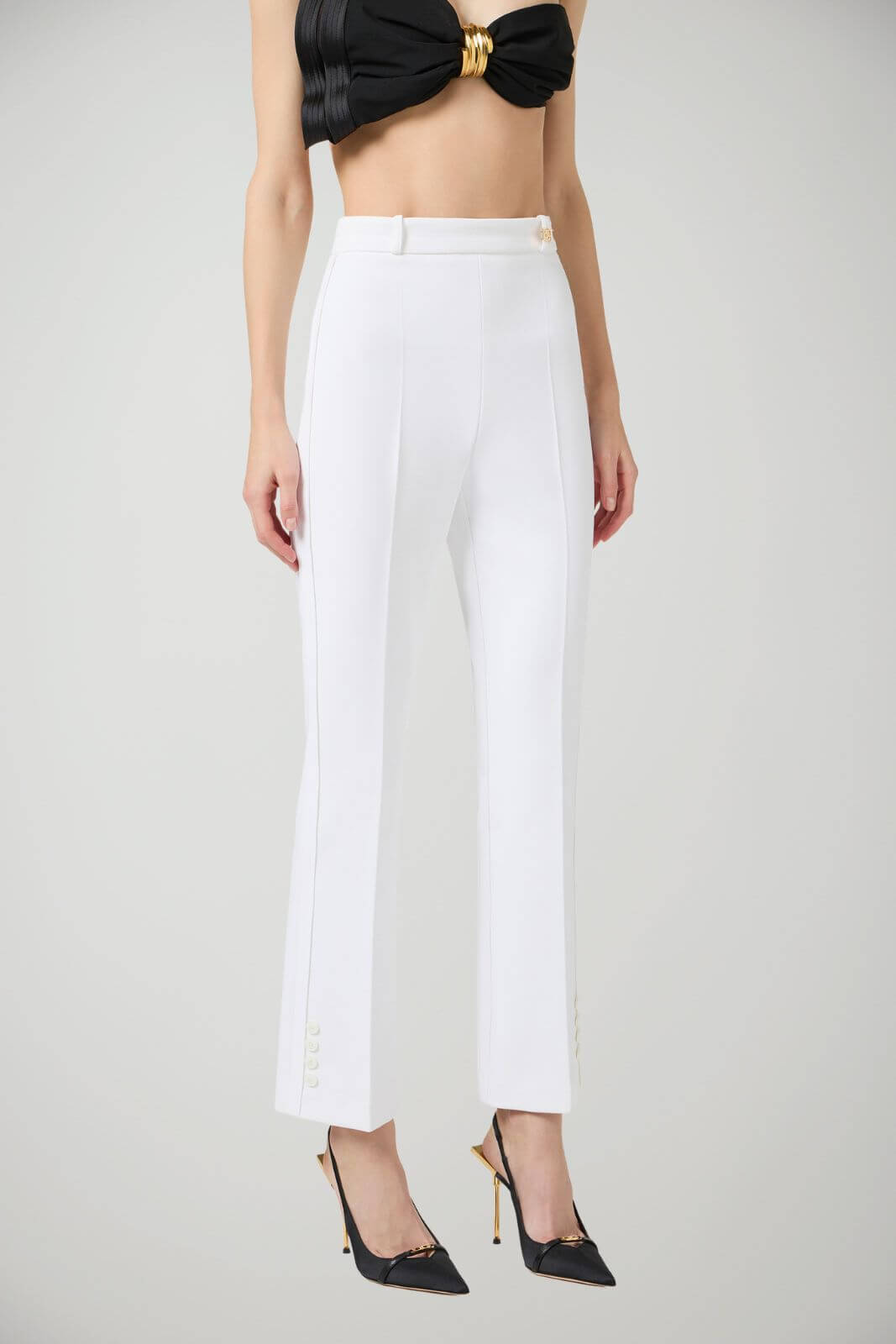 Elisabetta Franchi Pantaloni Donna in crepe con charm dorato