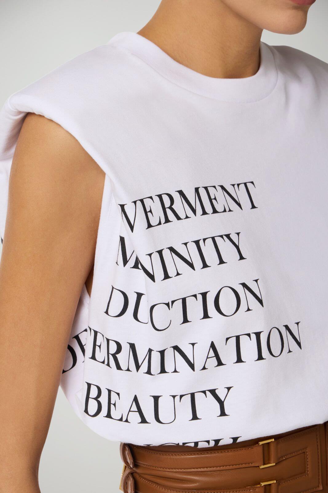 Elisabetta Franchi T-shirt Donna in jersey con stampa lettering