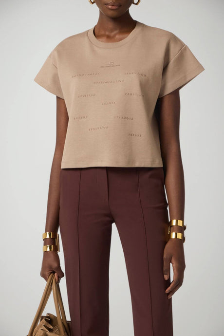 Elisabetta Franchi T-shirt Donna in jersey con stampa in rilievo