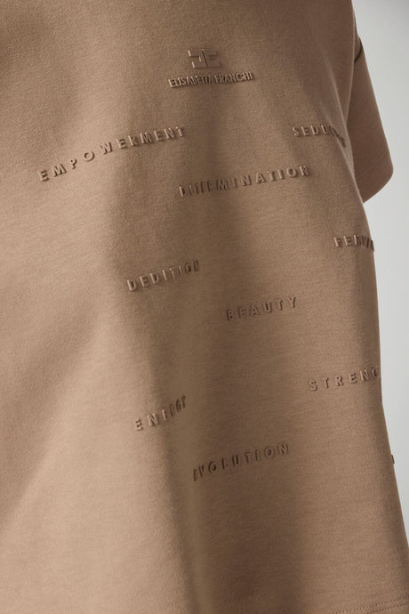 Elisabetta Franchi T-shirt Donna in jersey con stampa in rilievo