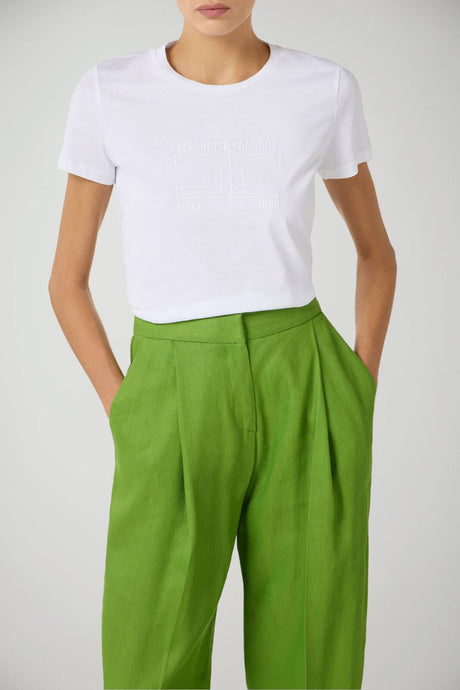 Elisabetta Franchi T-shirt Donna in jersey con logo ricamato