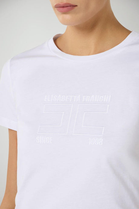 Elisabetta Franchi T-shirt Donna in jersey con logo ricamato