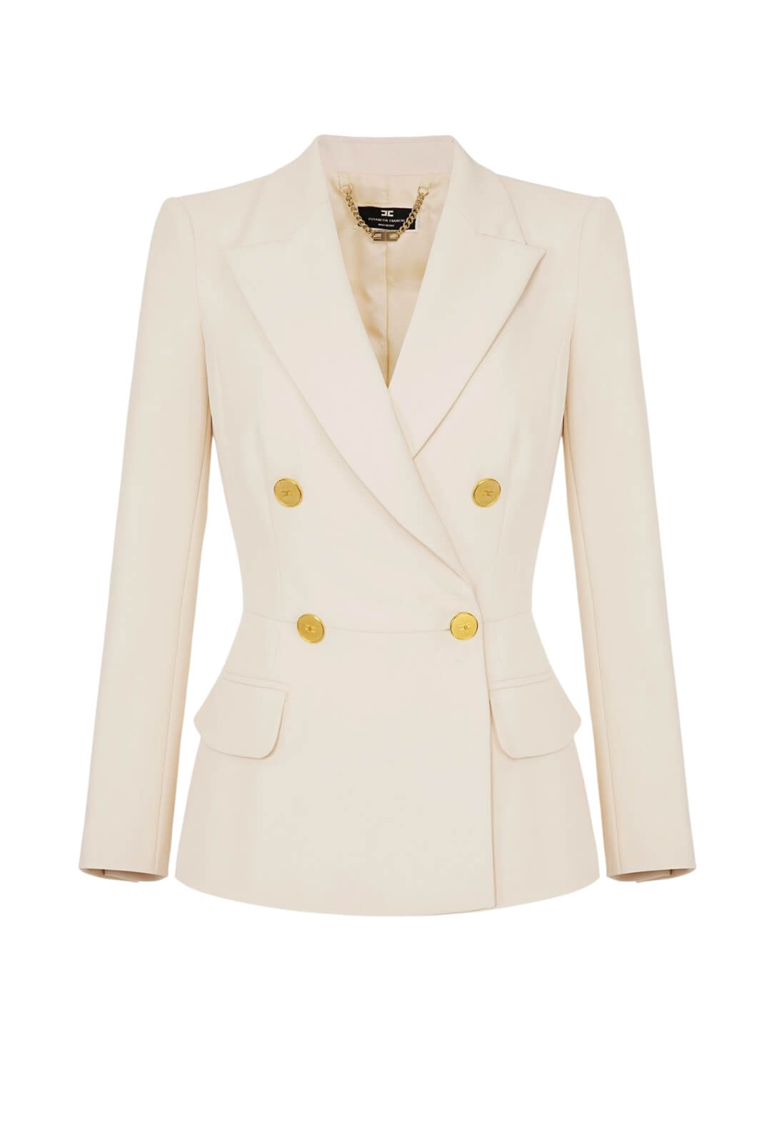 Giacca da donna Elisabetta Franchi doppiopetto in crepe fronte