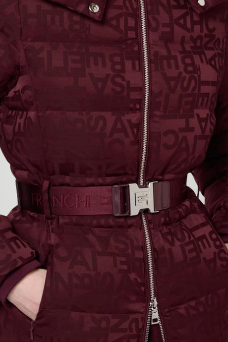 Piumino da donna Elisabetta Franchi con cintura dettaglio