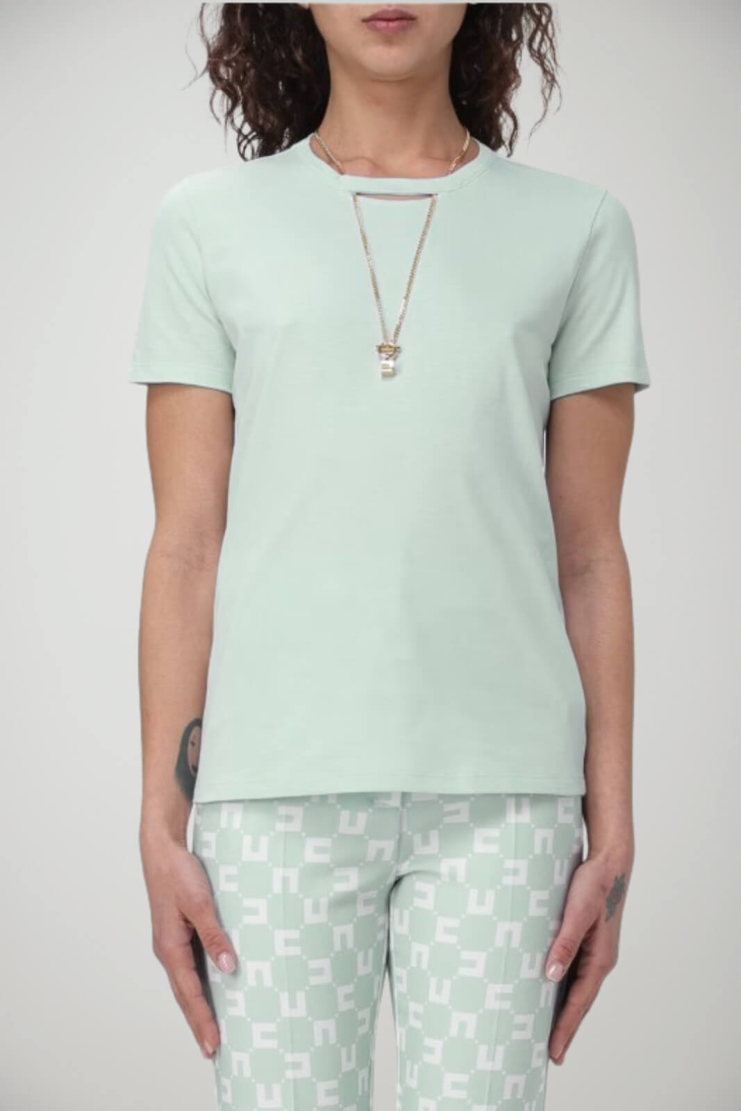 T-shirt da donna Elisabetta Franchi con collana fronte 1