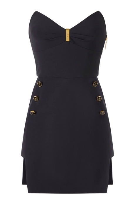 Abito donna Elisabetta Franchi con gioiello e short fronte