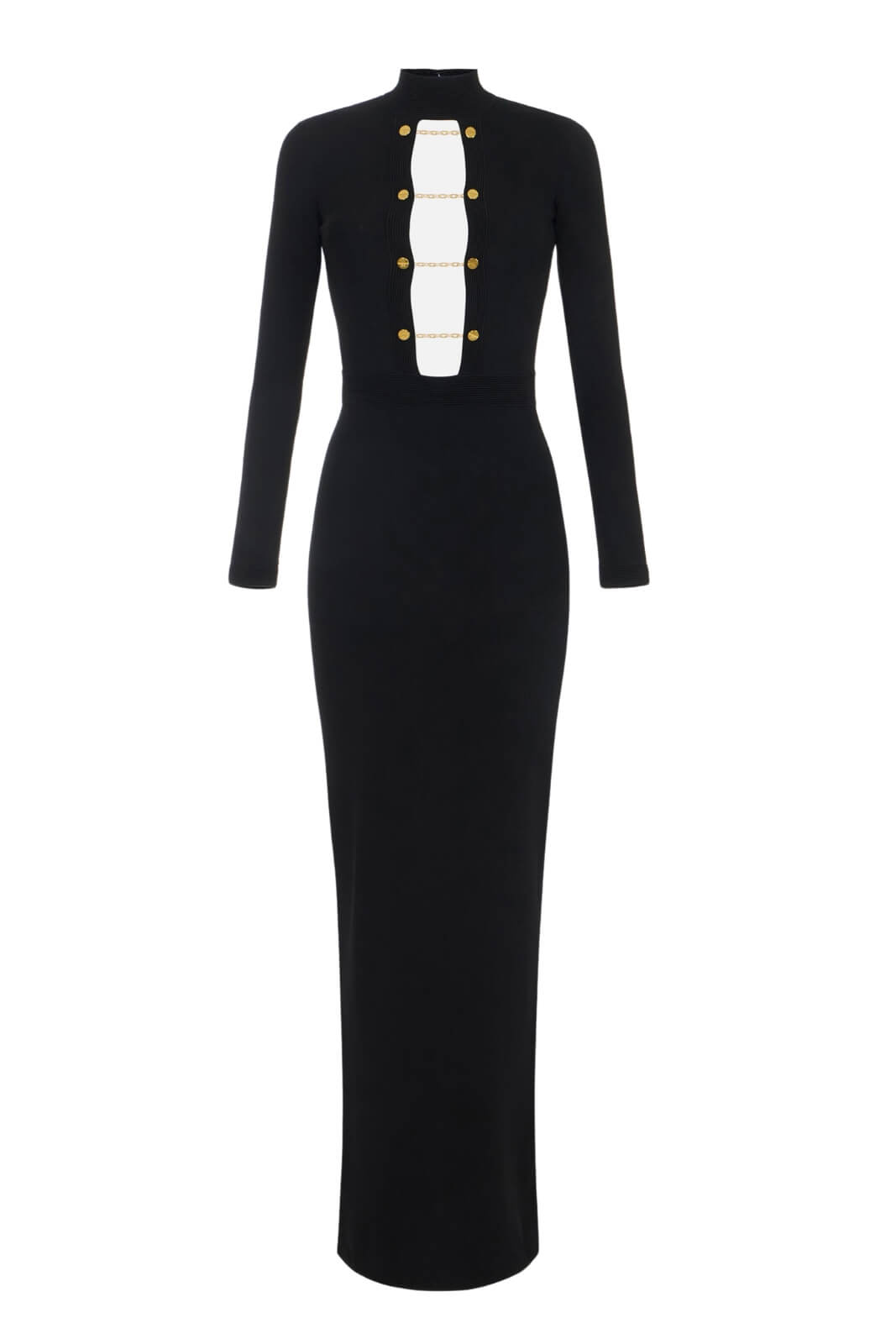 Abito da donna in viscosa Elisabetta Franchi lungo con gemelli fronte