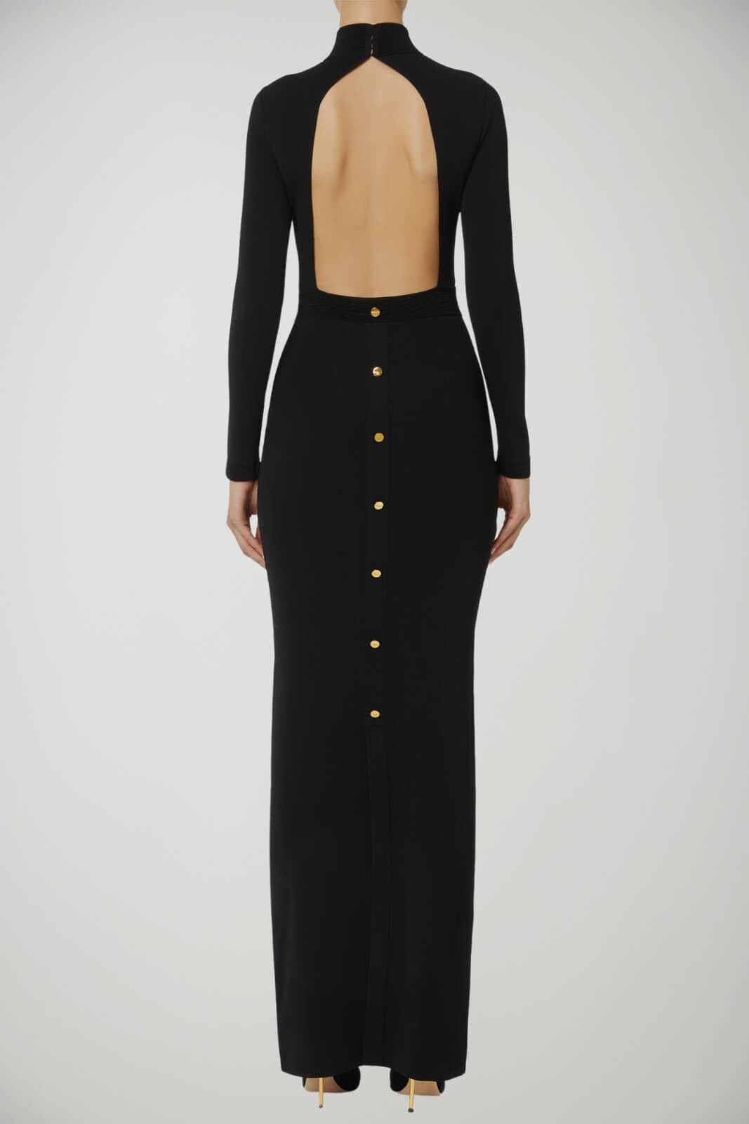 Abito da donna in viscosa Elisabetta Franchi lungo con gemelli retro