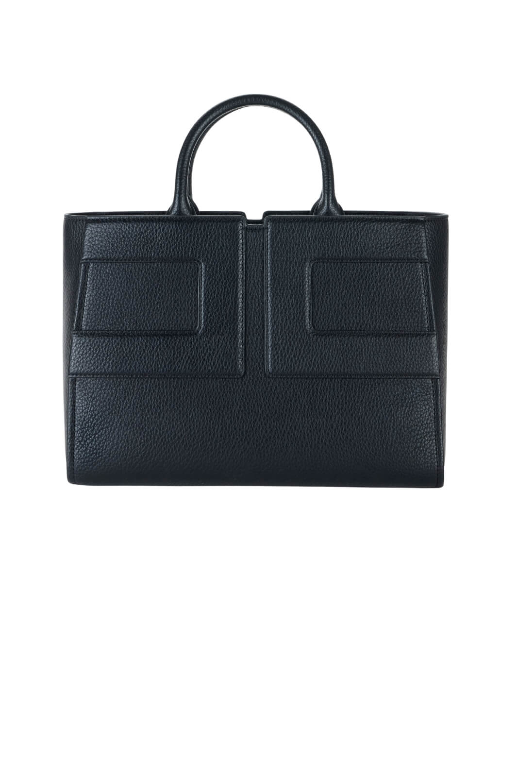 Borsa da donna Elisabetta Franchi shopper con maxi logo in ecopelle martellata retro