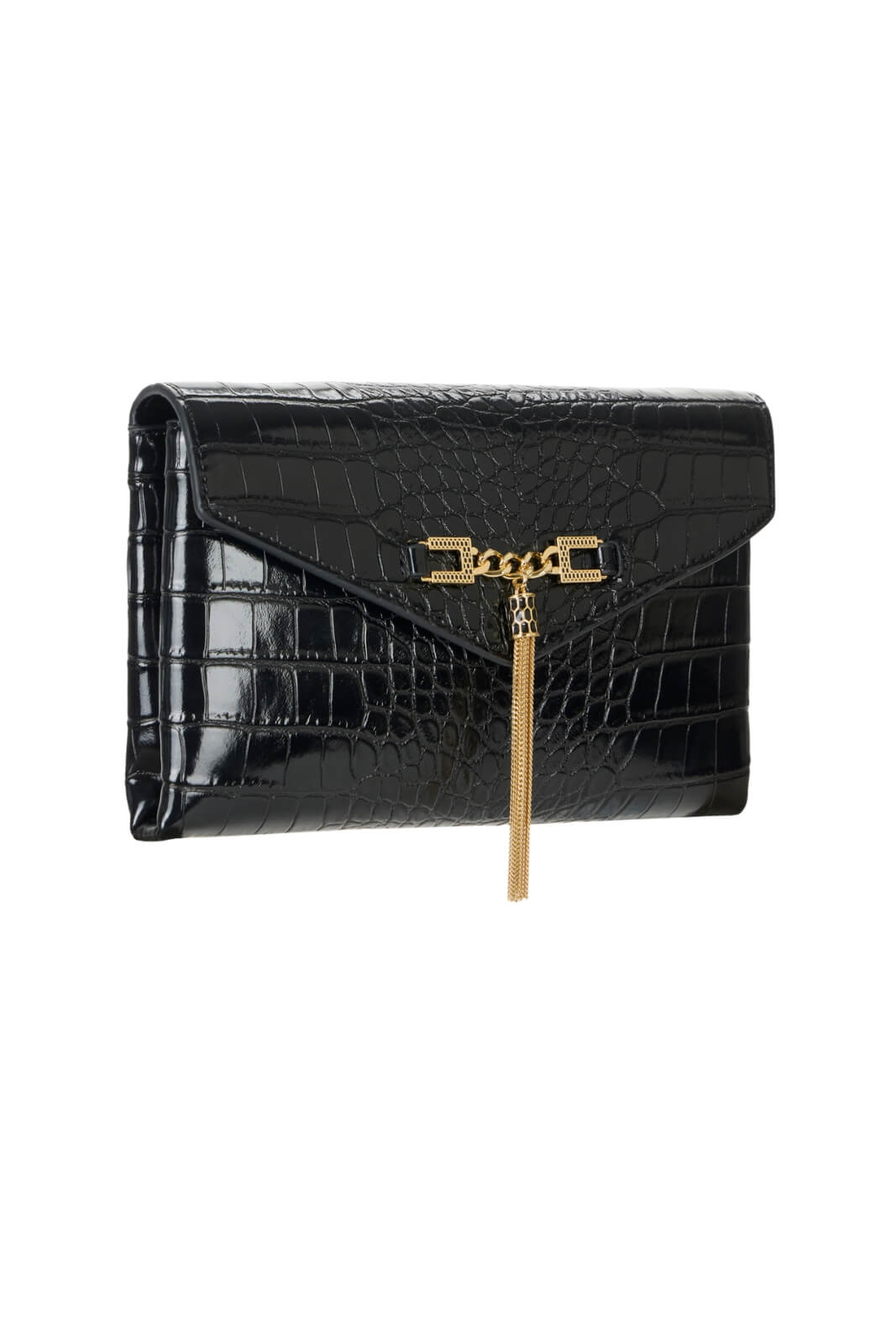 Borsa da donna di Elisabetta Franchi a tracolla in stampa lato