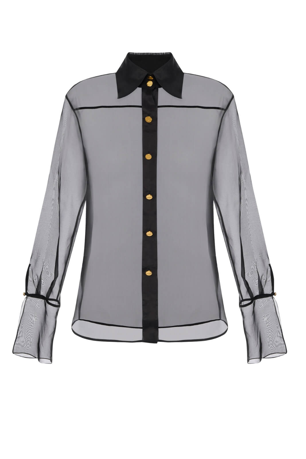 Camicia da donna Elisabetta Franchi in seta trasparente con bottoni fronte