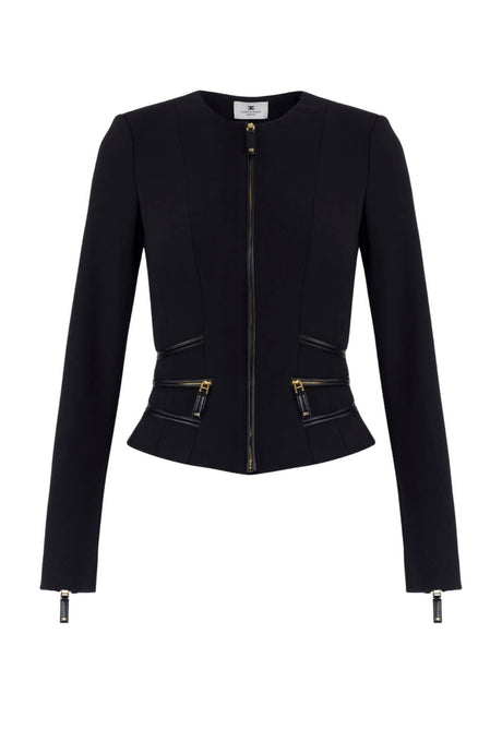 Giacca da donna Elisabetta Franchi in crepe con zip fronte