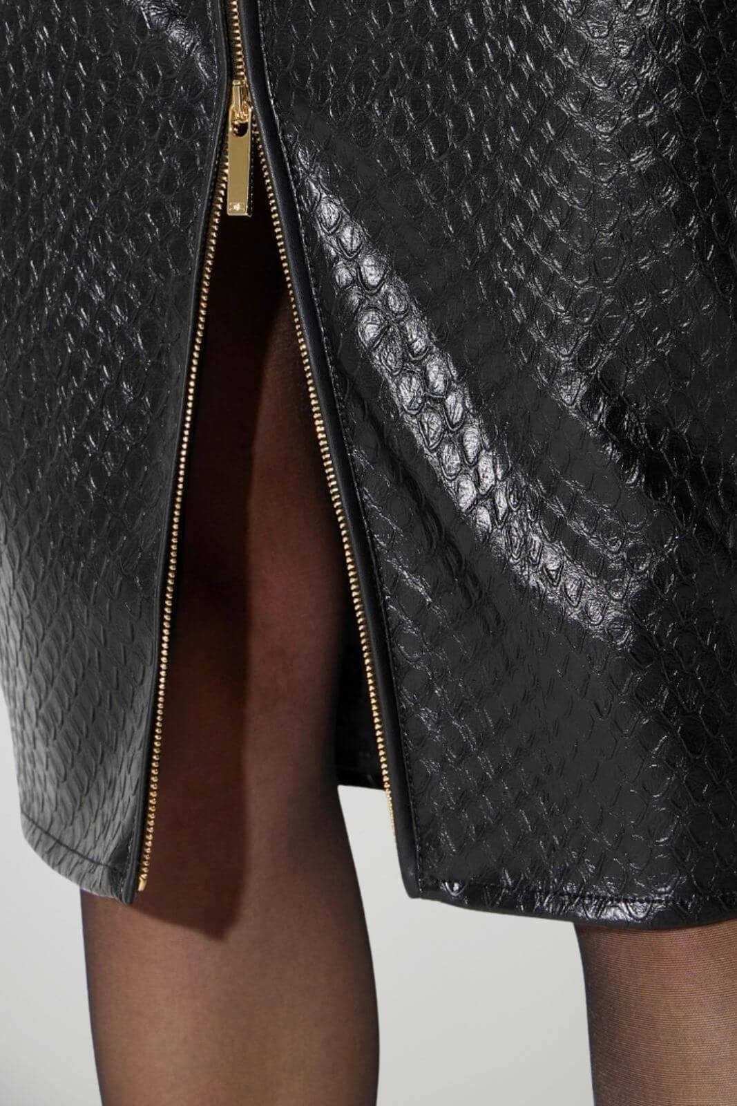 Elisabetta Franchi Gonna Longuette in ecopelle