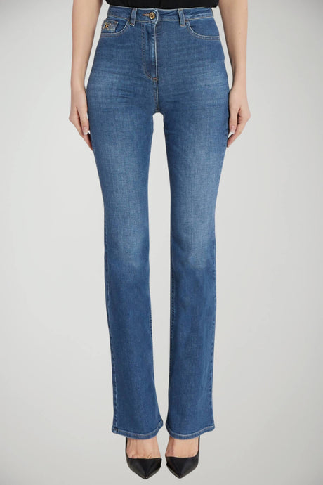 Jeans donna Elisabetta Franchi flare a zampetta fronte 1