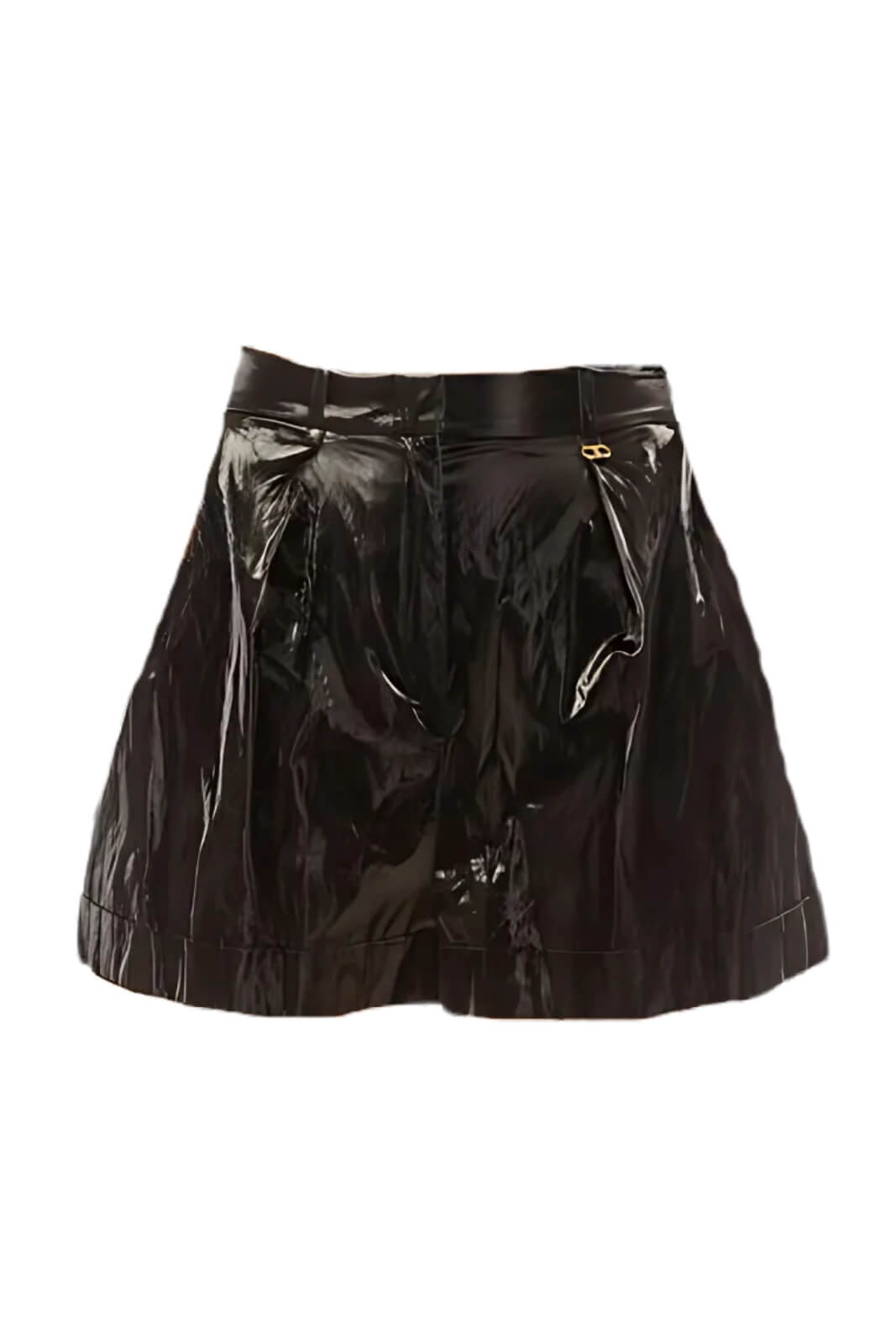 Short da donna Elisabetta Franchi con logo metallico fronte