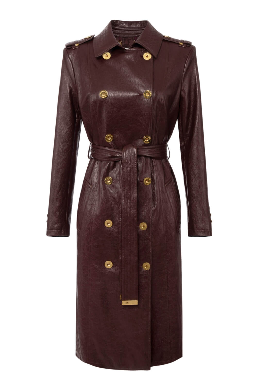 Elisabetta Franchi Trench Donna in ecopelle con cintura