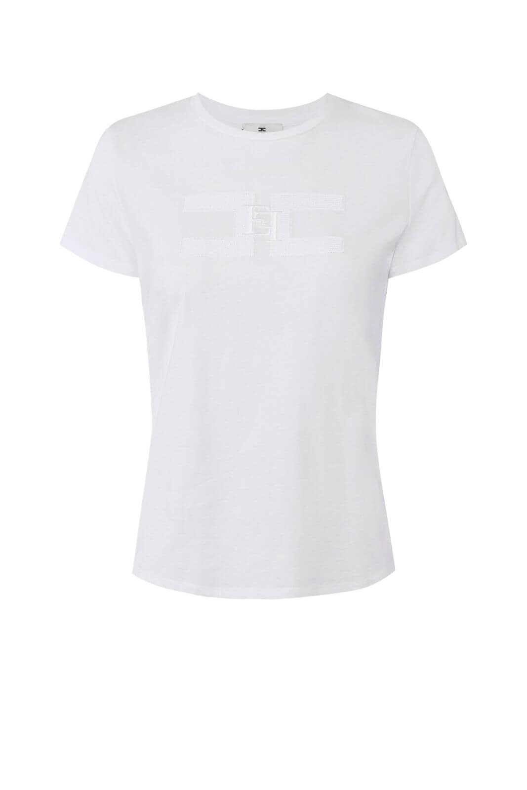 Elisabetta Franchi T-Shirt Donna con logo ricamato
