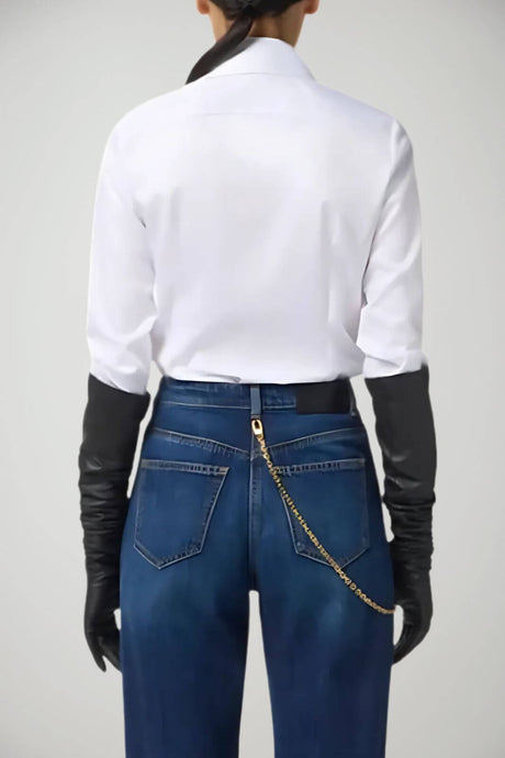 Elisabetta Franchi Women's Poplin Shirt with Print on the Cuff