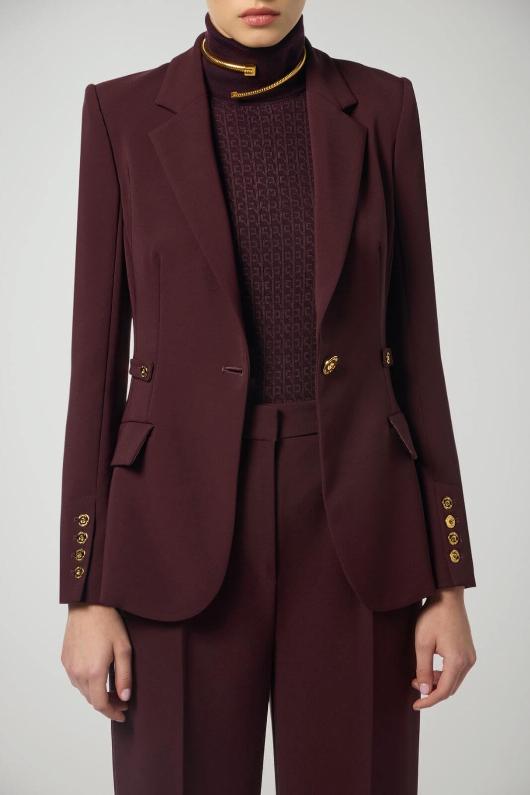 Chaqueta de crepé con joya para mujer de Elisabetta Franchi