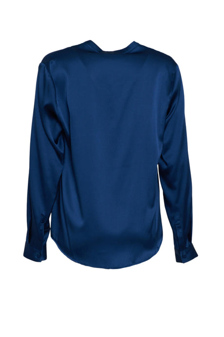 Camicia donna in seta monocolore retro