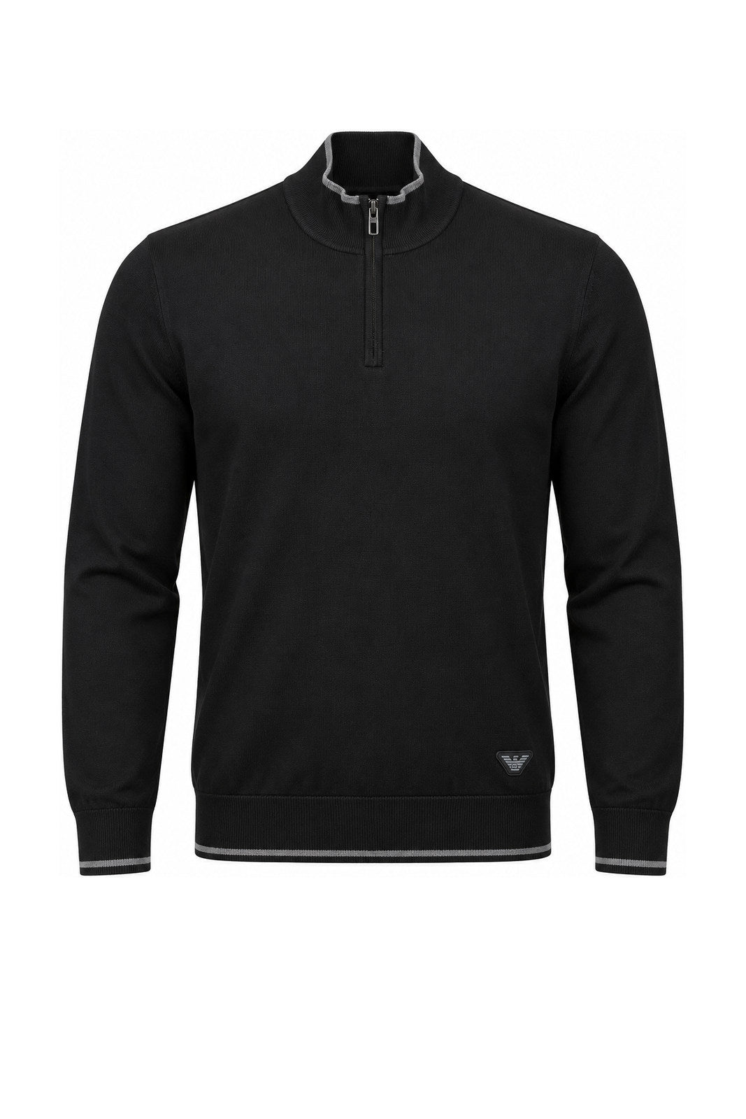 Emporio Armani Maglia Uomo half zip con dettagli a contrasto