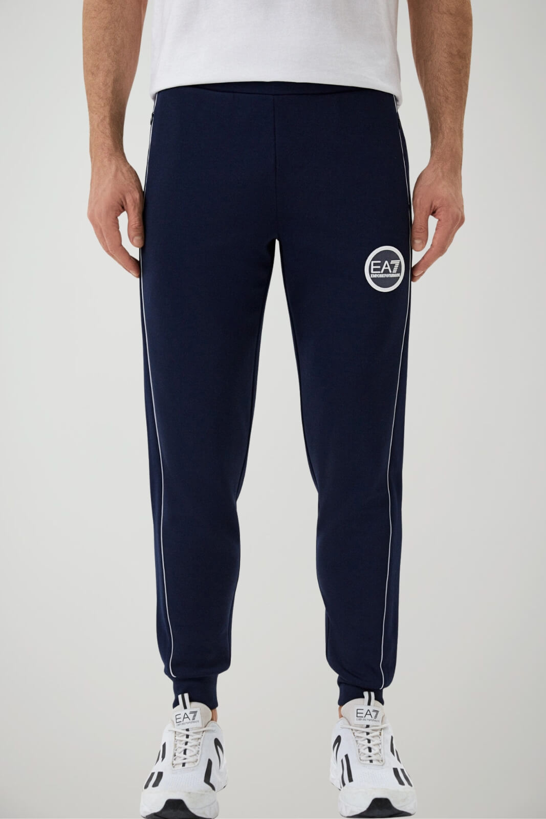 Emporio Armani Pantaloni Uomo con patch logo