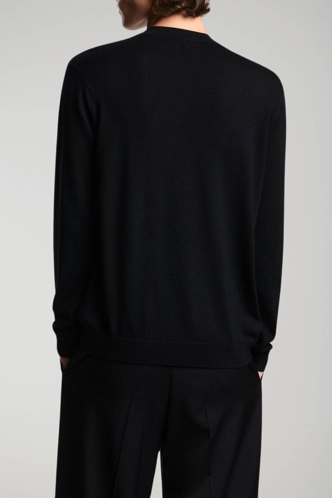 Emporio Armani felpa uomo logo flock all over