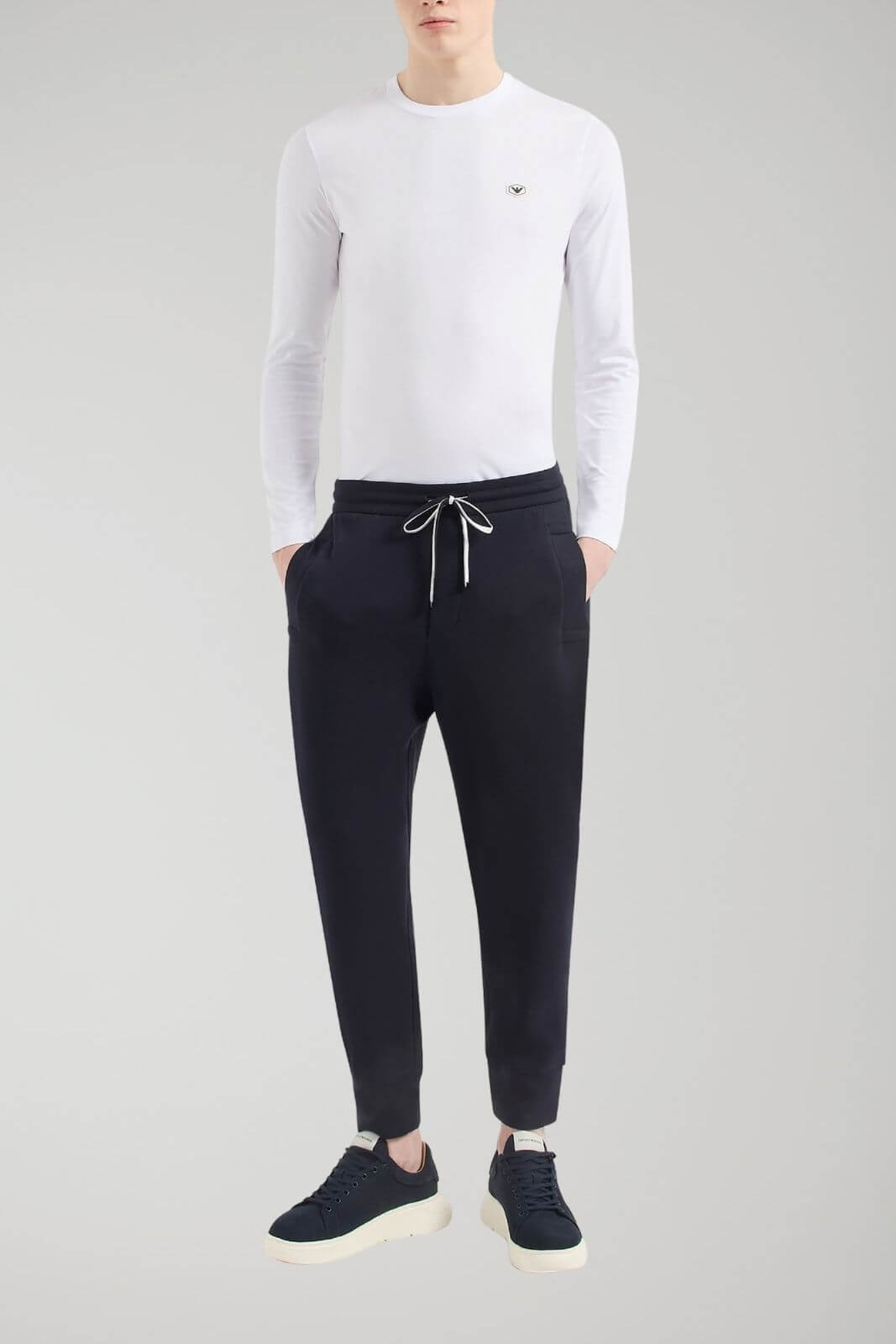 Emporio Armani pantaloni uomo da jogging con coulisse