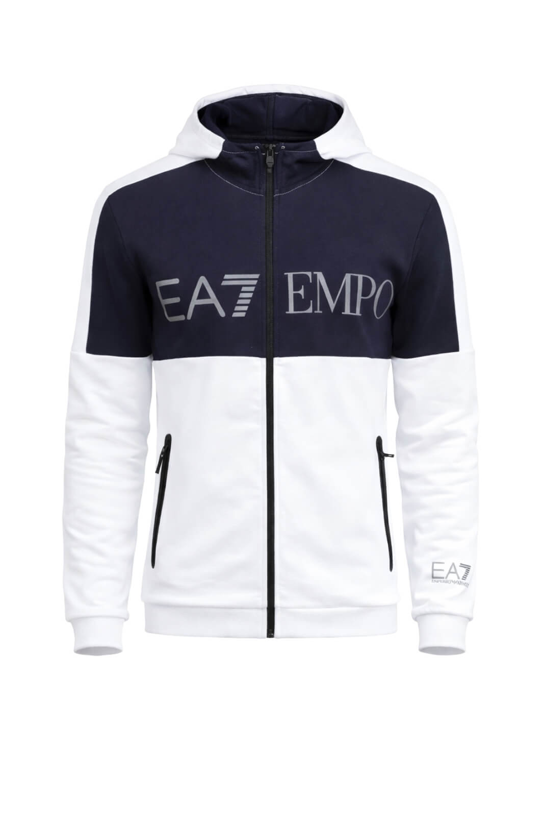 Emporio Armani Felpa Uomo colorblock con cappuccio