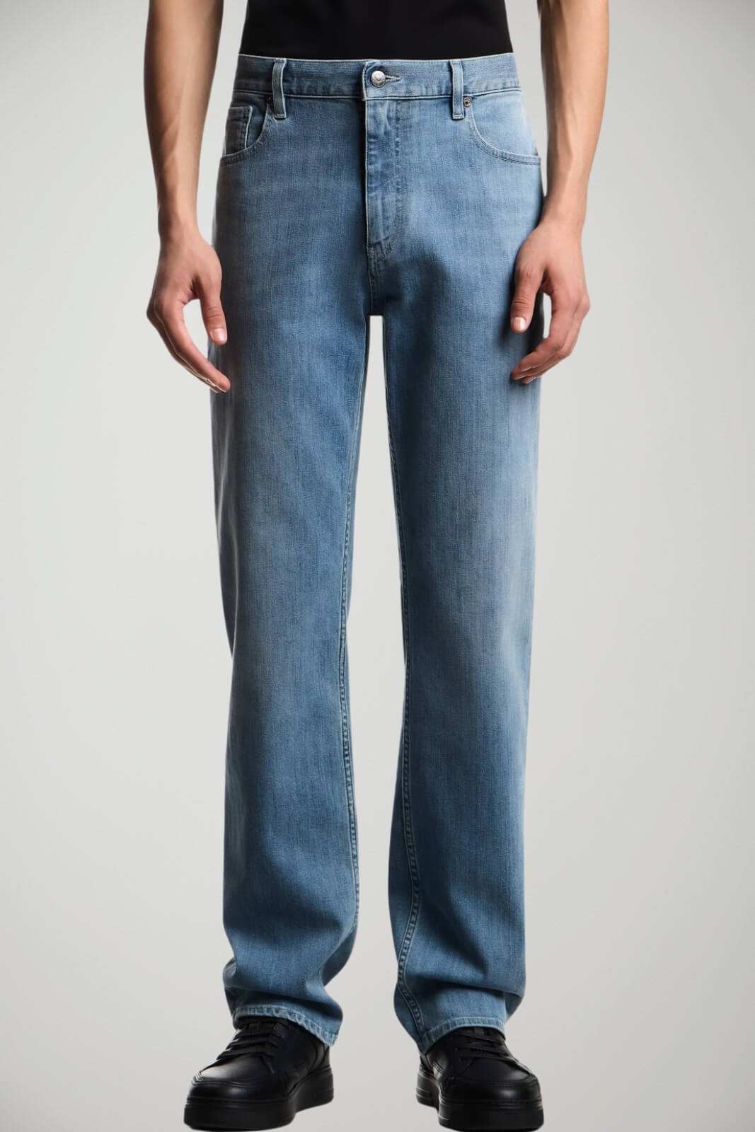 Jeans uomo Emporio Armani cinque tasche color light denim