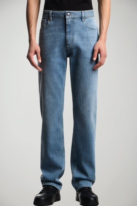 Jeans uomo Emporio Armani cinque tasche color light denim