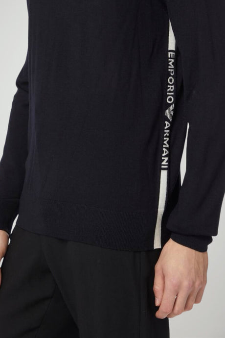 Emporio Armani Maglia Uomo in lana con bande jacquard