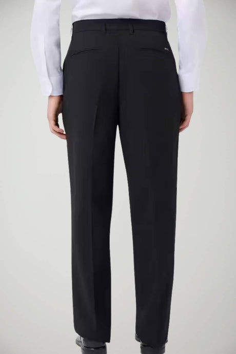 Pantaloni uomo Emporio Armani in seersucker tecnico in tinta unita nera