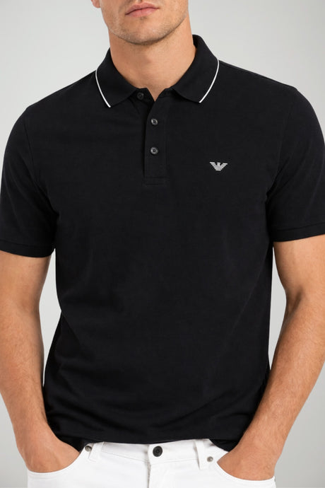 Emporio Armani Polo Uomo con orli in micro lavorazione