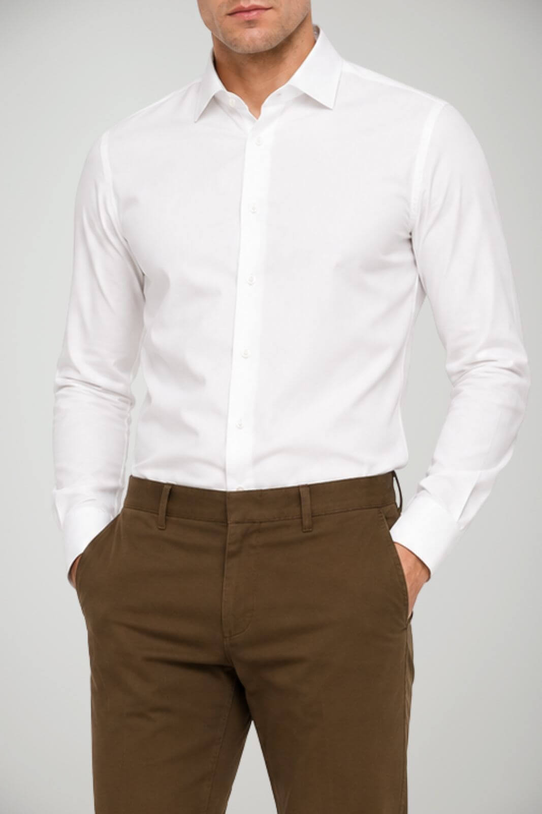 Emporio Armani Camicia Uomo micro pattern / Bianco