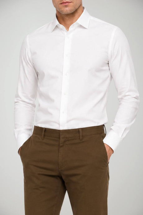 Emporio Armani Camicia Uomo micro pattern / Bianco