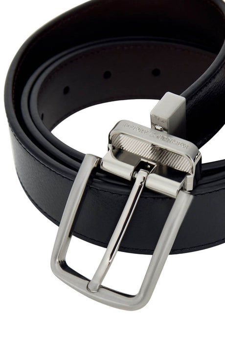 Emporio Armani Cintura Uomo in pelle / Nero/Moro