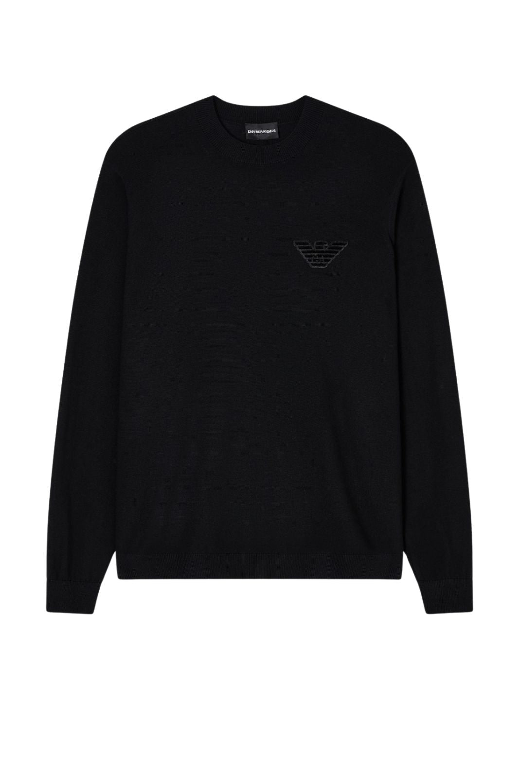 Emporio Armani felpa uomo logo flock all over