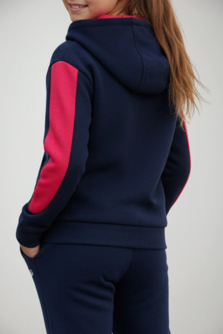 Fila felpa bambina con zip e cappuccio