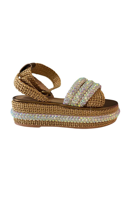 Sandali da donna Fiorina in rafia con strass