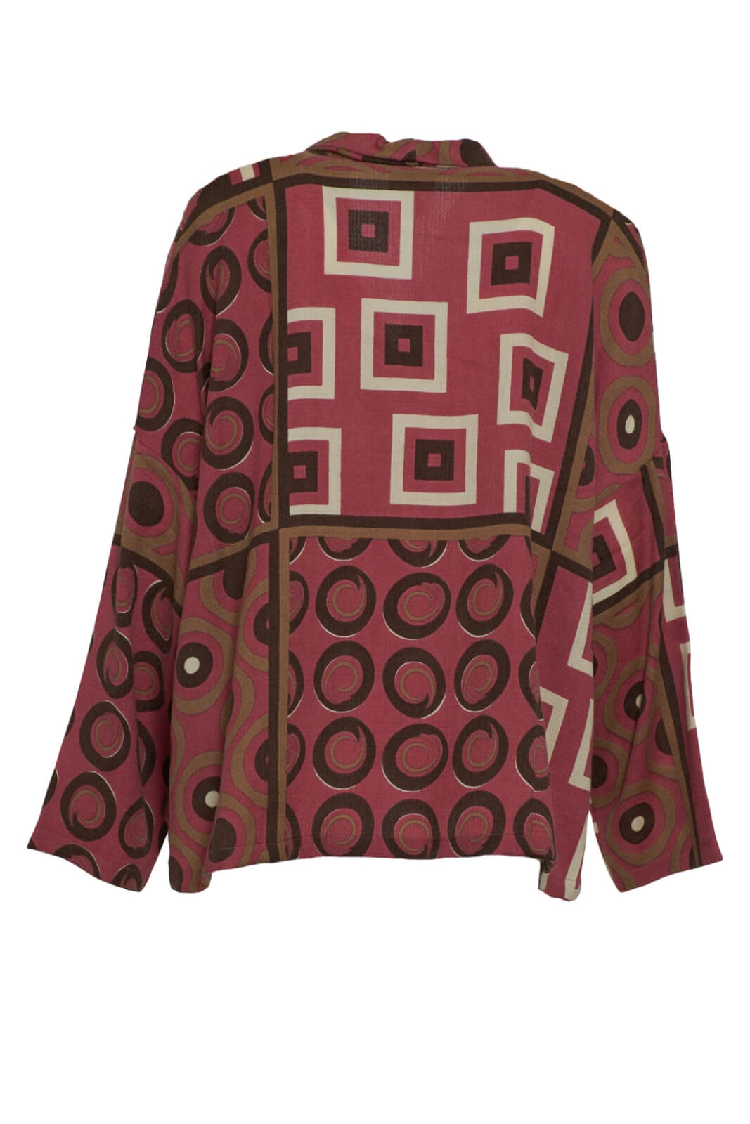 Giacca donna in lana stampata retro