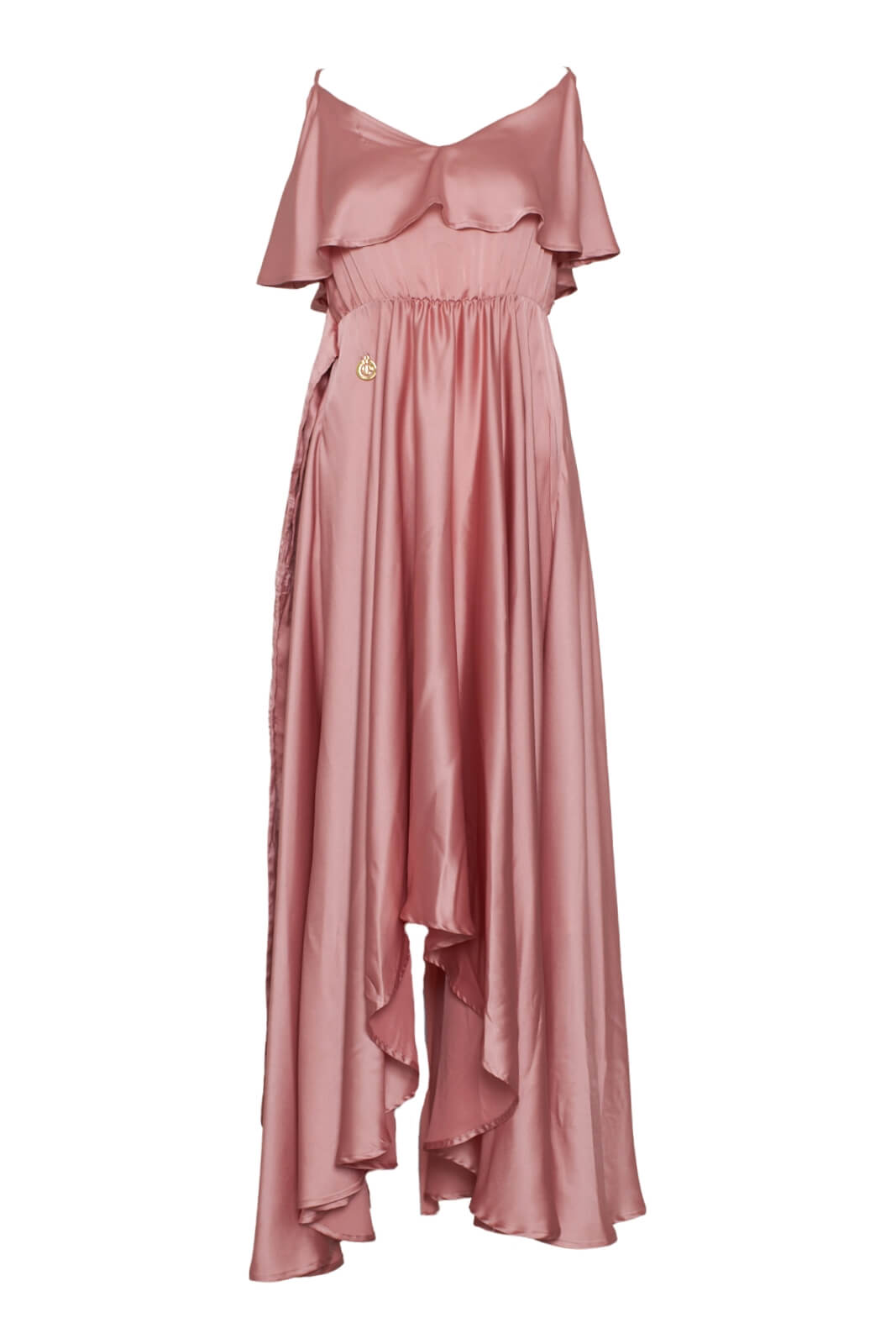 Gaelle Women's Midi Dress with Asymmetrical Hem