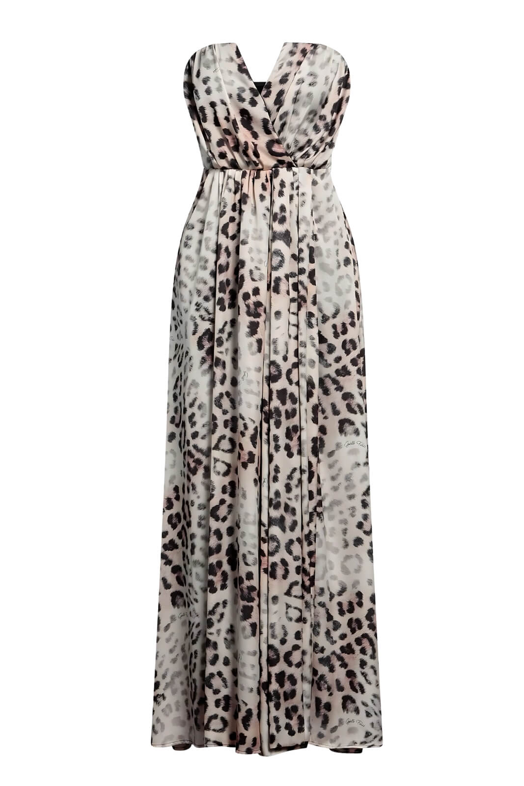 Gaelle Women's Long Animal Print Satin Dress