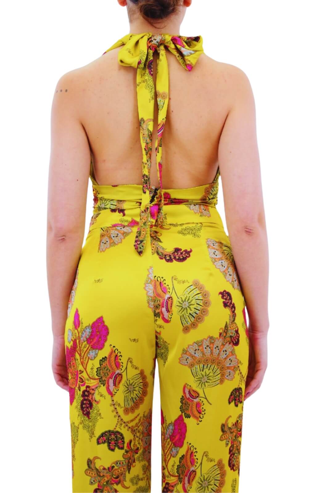 Gaelle Women's Satin Top with Waistband